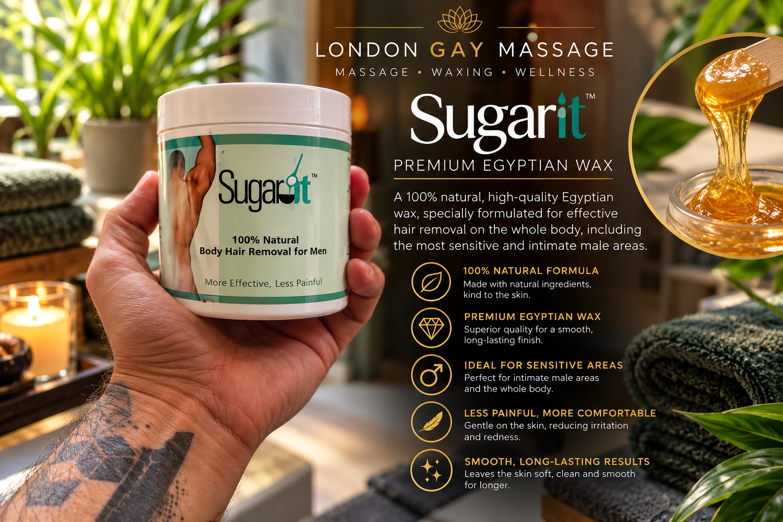 EGYPTIAN PREMIUM WAX 100% NATURA;L